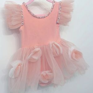 Beautiful Petite Maisons Sugar Plum Leotard Tutu including matching hair-bow